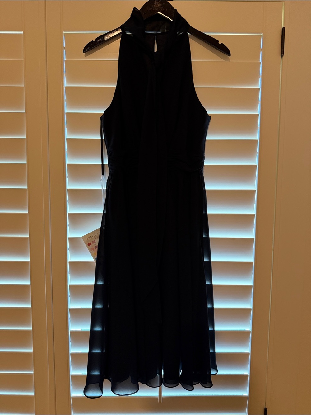 SORELLA VITA Black Halter Midi Dress